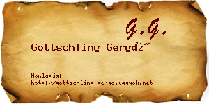 Gottschling Gergő névjegykártya